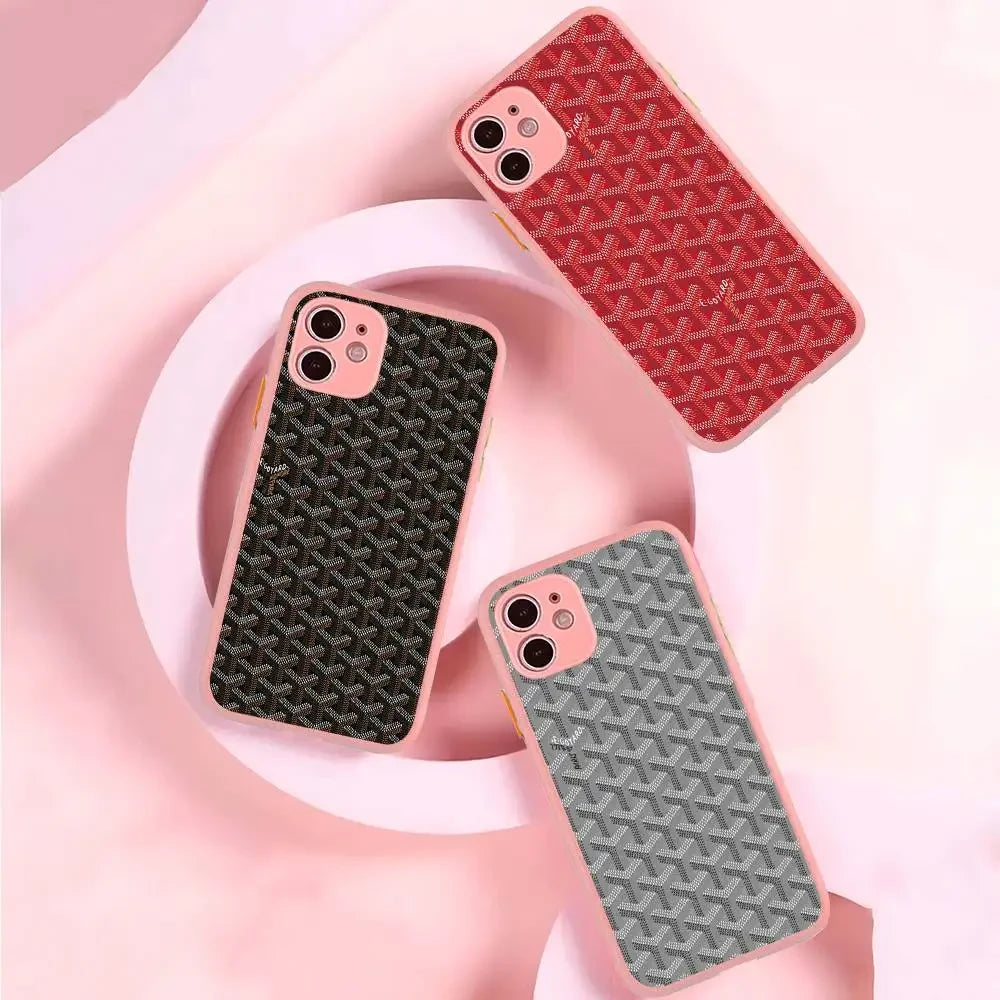 Geometric Plaid Matte Phone Case