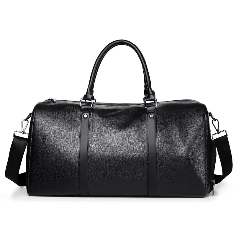 Retro PU Leather Gym Duffle