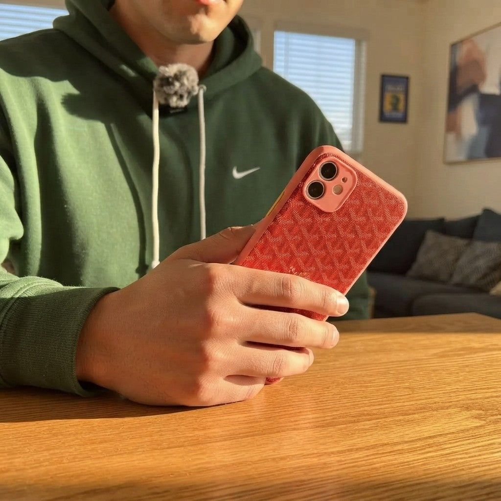 Geometric Plaid Matte Phone Case